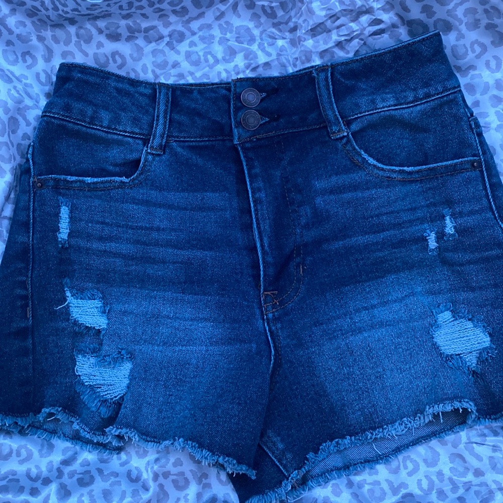 vanilla star distressed jean shorts